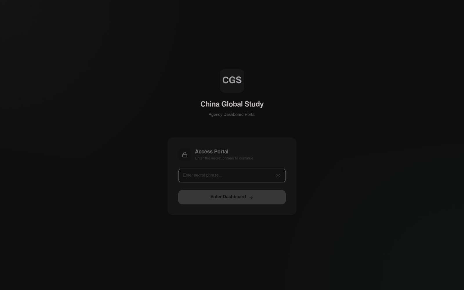 China Global Study CRM — screenshot