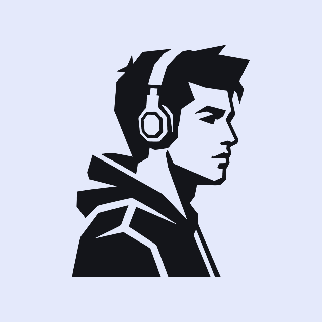Hatim's avatar: a drawing of him in profile, with headphones